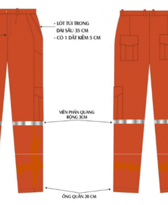 Quần áo bảo hộ lao động điện lực màu cam - 192